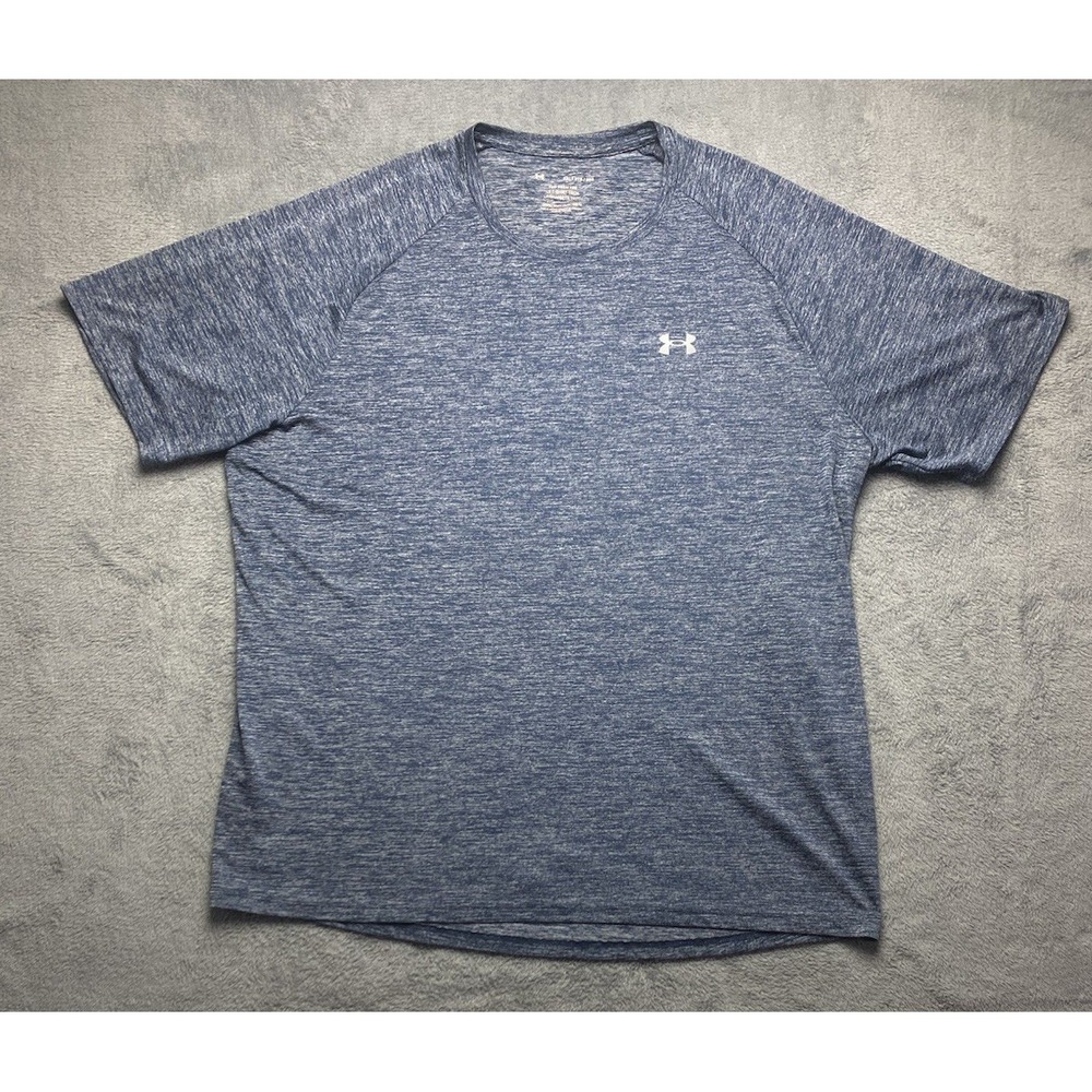 Under Armour Men's Size 3XL The Tech Tee Short Sleeve Shirt Navy Blue Loose Fit